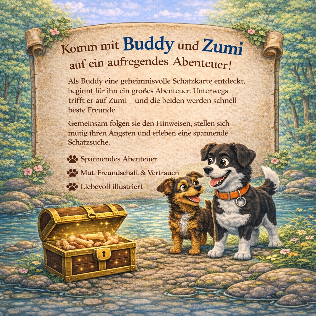Buddy & Zumi – Die große Schatzsuche | Kinderbuch über Freundschaft & Abenteuer